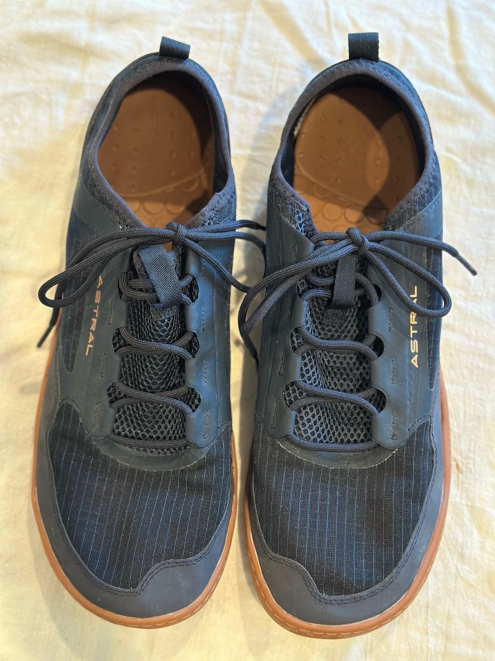 Astral Men’s Navy Lace-Up Water Sneakers with Gum Sole Size 14